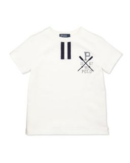 Short Sleeve Polo Tee, White, Boys 2T 3T   Ralph Lauren Childrenswear