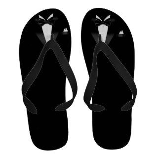Tuxedo Tux Black White Formal Flip Flops