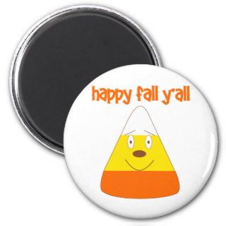 Happy Fall y'all candy corn Refrigerator Magnet