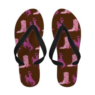 Cowgirl Boot and Horse Flip Flops