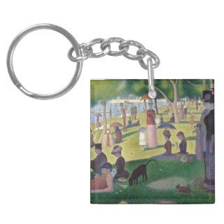 Sunday Afternoon on the Island of La Grande Jatte Square Acrylic Keychain