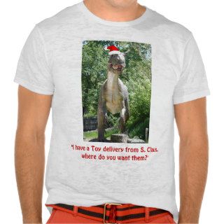 Christmas Dinosaur Humor Tee Shirts