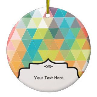 Cool Hipster Pattern Christmas Ornaments