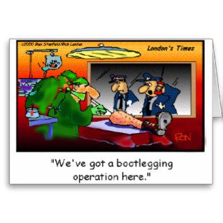 Bootleg Operation Funny Cartoon Tees & Gifts Card