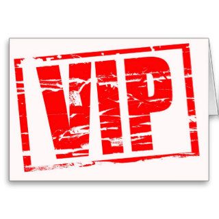 VIP rubber stamp effect Card