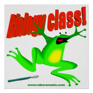 Biology class frog print