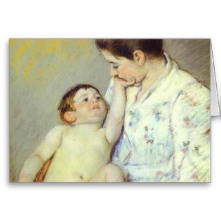 Baby's First Caress. c. 1890, Mary Cassatt Card