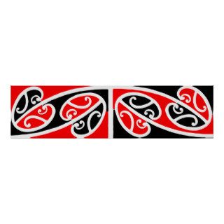 Maori Kowhaiwhai Pattern 2   Poster