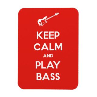 Keep Calm and Play Bass Flexible Magnets