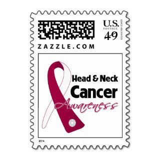 Head and Neck Cancer Awareness Ribbon Postage Stamps