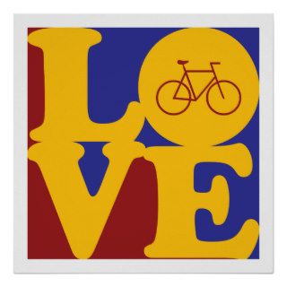 Bicycling Love Posters