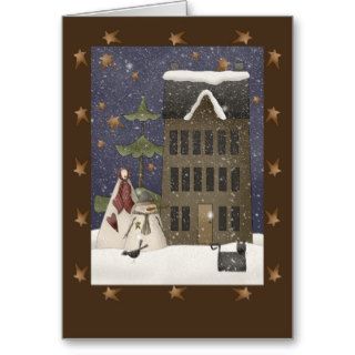 Country Winter Scene Greeting Card