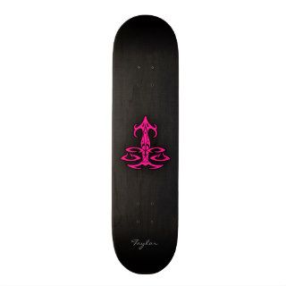 Hot Pink Libra Scales Zodiac Sign Skate Boards
