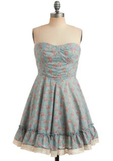 Home Sweet Oklahoma Dress in Robin  Mod Retro Vintage Dresses