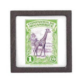 1937 Mozambique Company Giraffe Postage Stamp Premium Gift Box