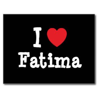 I love Fatima heart T Shirt Postcards