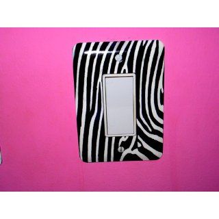 Zebra Print Skin Decorative GFI Rocker Light Switch Cover   Single Switch Plates  