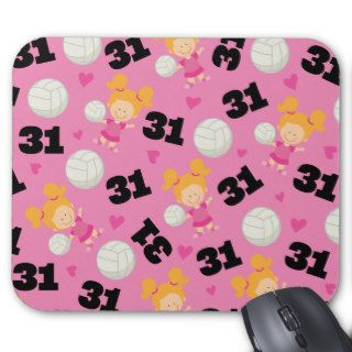 Gift Idea For Girls Volleyball Player Number 31 Mouse Pad