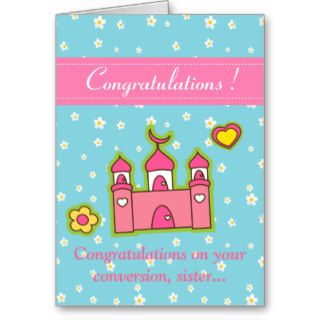 Pink Mosque Flowery Card