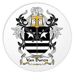 Van Duren Family Crest Clock