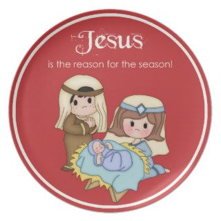 Jesus is the Reason for the Season Nativity Plate