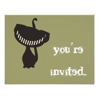 black cheshire cat invitation