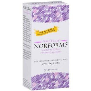 Norforms Island Escape, Long Lasting Feminine Deodorant   12 Suppositories Health & Personal Care