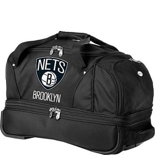 Denco Sports Luggage NBA Brooklyn Nets 22 Drop Bottom Wheeled Duffel Bag
