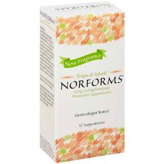 NORFORMS Feminine Deodorant Suppositories Tropical Splash 12 ct Health & Personal Care