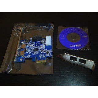 2 Port USB3.0 USB 3.0 to PCI E PCI Express Card Adapter Converter w/ Motherboard 20P 20 pin Connector & Low Profile Bracket, NEC Renesas D720201 Chipset Computers & Accessories