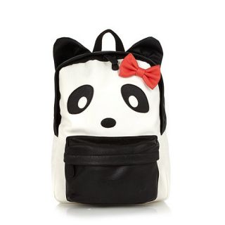 H by Henry Holland Designer black panda backpack