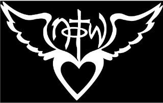 Not Of This World Heart & Wings Decal Sticker Christian Car Window USA SELLER Automotive