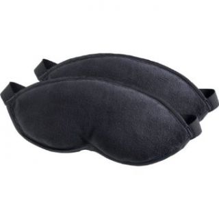 Lewis N. Clark Luggage Comfort 2 Pack Eye Mask With Adjustable Strap, Black, One Size Clothing