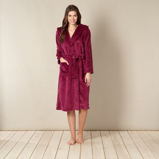 J by Jasper Conran Designer dark pink hooded robe