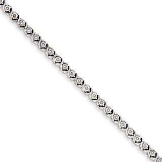 Sterling Silver Diamond Tennis Bracelet Jewelry