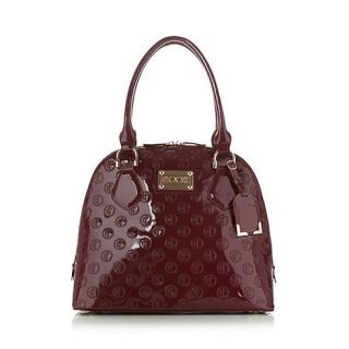 Floozie by Frost French Plum patent embossed shoulder bag
