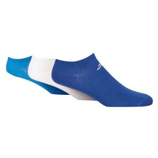 adidas Adidas Pack of three white, blue and dark blue trainer socks