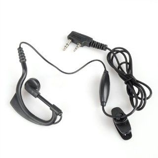 Uoften Earhook Earphone with Clip Microphone For Talkie Two Way Radio  Two Way Radio Headsets  GPS & Navigation