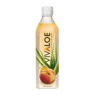 Vivaloe Vivaloe Peach Aloe Juice 16.9 oz (Pack Of 12)  Aloe Vera Herbal Supplements  Grocery & Gourmet Food