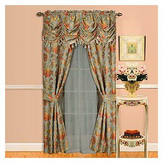 All in One Drapery   60"W x 84"L, Color Blue   Window Treatments