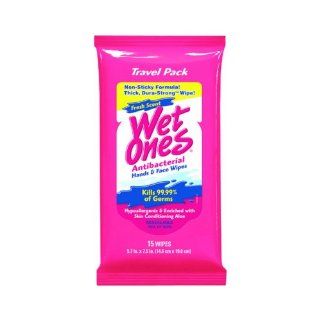Wet Ones Antibacterial Hand Wipes   Fresh Scent Travel Pack Health & Personal Care