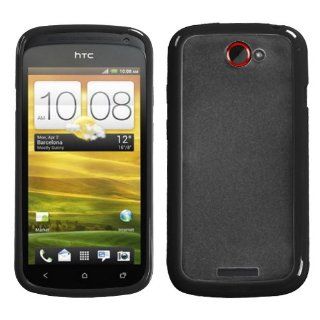 Rubber Trim Plastic Case Protector Hybrid Cover (Black) for HTC One S OneS 1S T Mobile Cell Phones & Accessories