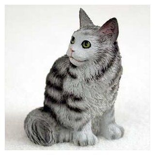 Maine Coon, Silver Tabby Tiny Ones Cat Figurines (2 in)   Collectible Figurines