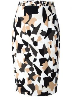 Givenchy Geometric Print Pencil Skirt