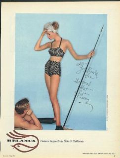 And you should see the ones that got away Helanca Leopard Cole Swimsuit ad 1958 Entertainment Collectibles
