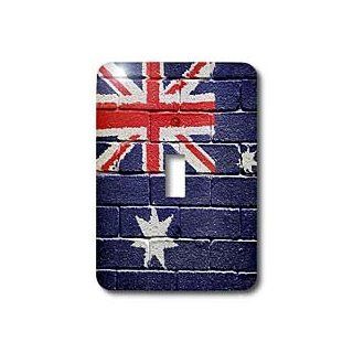 3dRose LLC lsp_155174_1 National Flag of Australia Painted Onto A Brick Wall Australian Single Toggle Switch   Switch Plates  