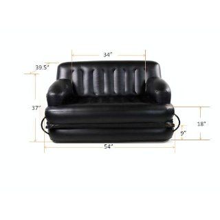 Smart Air Beds Full Sized 5 x 1 Inflatable Sofa Bed, Black Sports & Outdoors