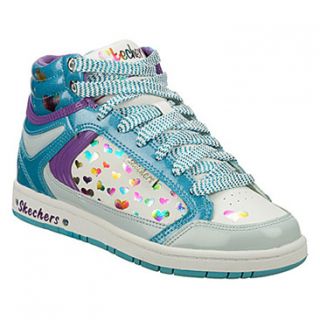 Skechers Hydee HY Top   Sugarcanes   Candy Pop  Girls'   Wht/Blue Patent/Lavender