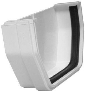 Genova Products RW102 Gutter Outside End Cap, White Vinyl, Right or Left   Quantity 10    