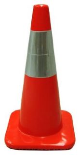 Jackson Safety FL Traffic Cone with 4" Collar 3M, 18" Overall Height, Orange Science Lab Safety Cones